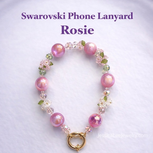 Swarovski Accessories - Swarovski Crystal Phone Lanyard – Handcrafted Statement Wristlet | Rosie